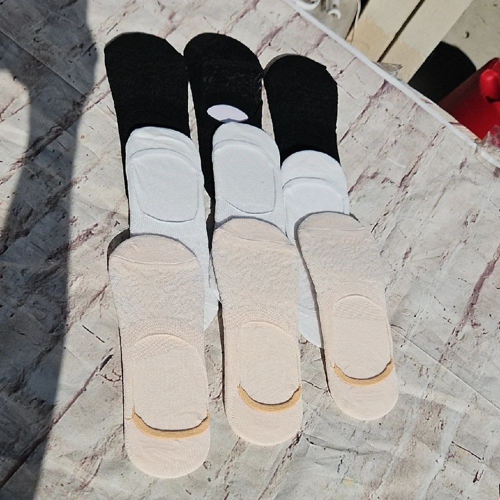 CheeryQueen THIN socks One Size Fits Most 9 Pairs Pink White Black NEW
